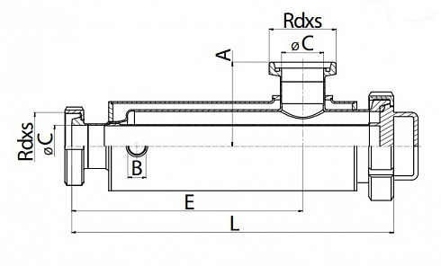 Трубный фильтр нержавеющий с подогревом Г-КМ (5355Н) — DIN, AISI 304
